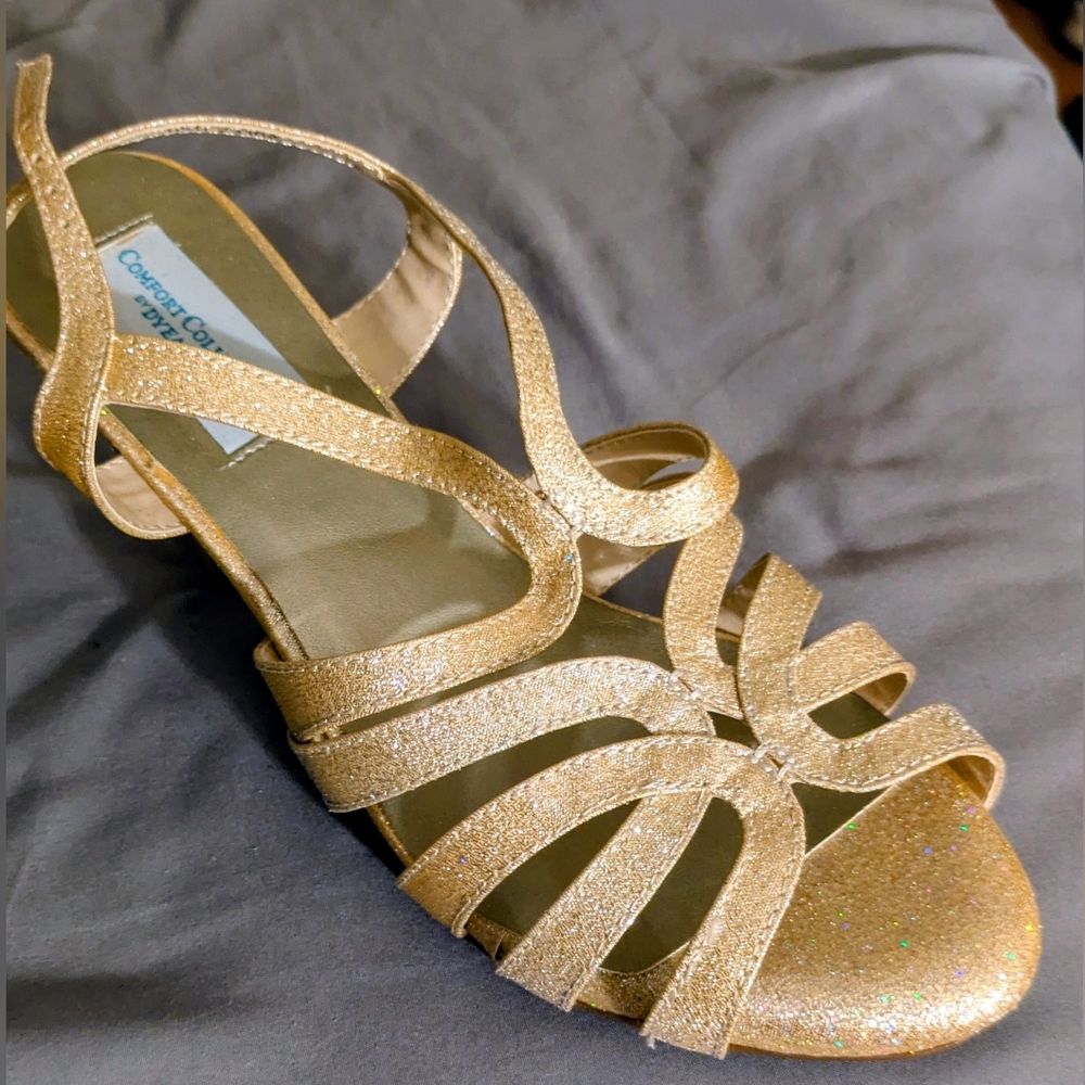 Gold glitter Strappy Women's Sandals